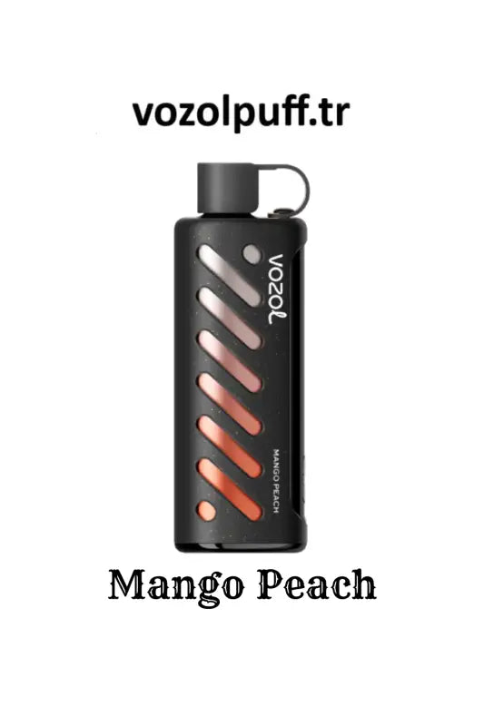 Siyah vape cihazı, Mango Peach - Vazol Gear Shisha 25000 ürünü ile birlikte